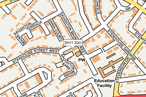 EH11 3QU map - OS OpenMap – Local (Ordnance Survey) EH11 3QU map - OS OpenMap – Local (Ordnance Survey)