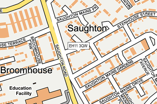 EH11 3QW map - OS OpenMap – Local (Ordnance Survey) EH11 3QW map - OS OpenMap – Local (Ordnance Survey)