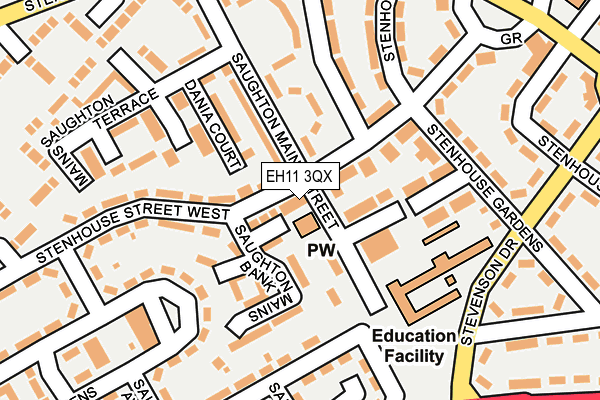 EH11 3QX map - OS OpenMap – Local (Ordnance Survey) EH11 3QX map - OS OpenMap – Local (Ordnance Survey)