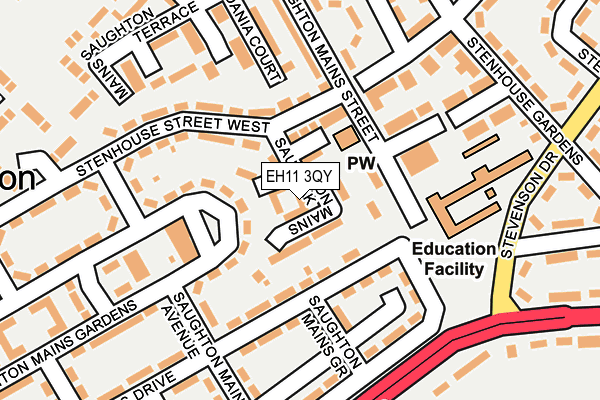EH11 3QY map - OS OpenMap – Local (Ordnance Survey) EH11 3QY map - OS OpenMap – Local (Ordnance Survey)