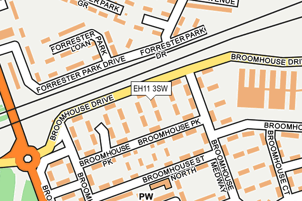 EH11 3SW map - OS OpenMap – Local (Ordnance Survey)