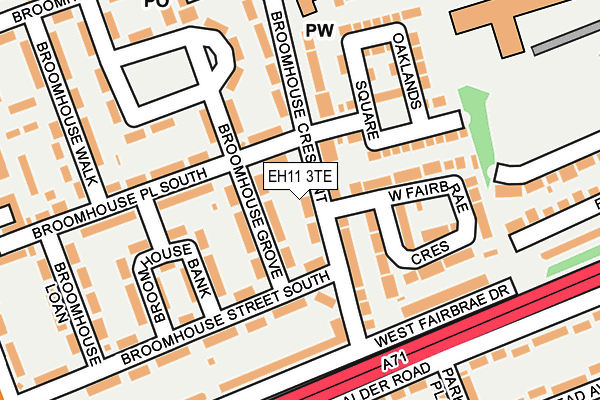 EH11 3TE map - OS OpenMap – Local (Ordnance Survey) EH11 3TE map - OS OpenMap – Local (Ordnance Survey)