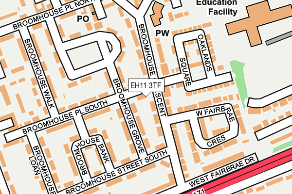 EH11 3TF map - OS OpenMap – Local (Ordnance Survey) EH11 3TF map - OS OpenMap – Local (Ordnance Survey)