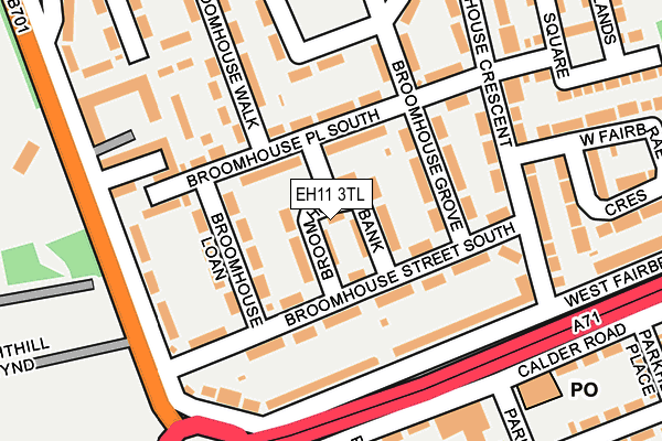 EH11 3TL map - OS OpenMap – Local (Ordnance Survey) EH11 3TL map - OS OpenMap – Local (Ordnance Survey)