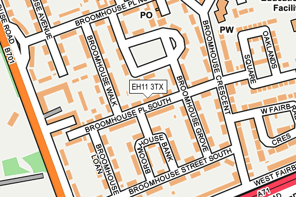 EH11 3TX map - OS OpenMap – Local (Ordnance Survey) EH11 3TX map - OS OpenMap – Local (Ordnance Survey)