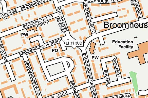 EH11 3UD map - OS OpenMap – Local (Ordnance Survey) EH11 3UD map - OS OpenMap – Local (Ordnance Survey)