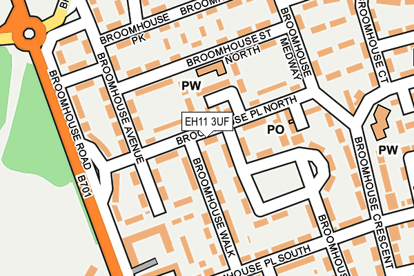 EH11 3UF map - OS OpenMap – Local (Ordnance Survey) EH11 3UF map - OS OpenMap – Local (Ordnance Survey)