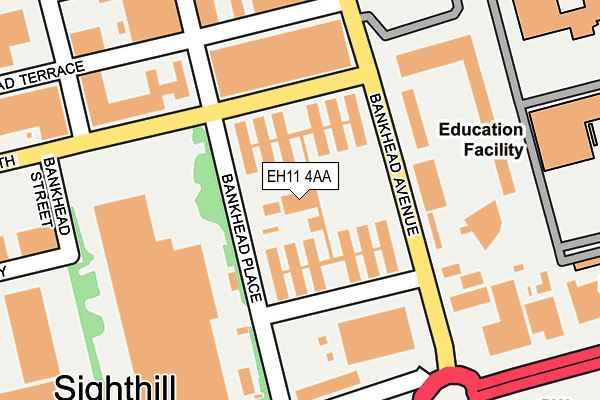 EH11 4AA map - OS OpenMap – Local (Ordnance Survey) EH11 4AA map - OS OpenMap – Local (Ordnance Survey)