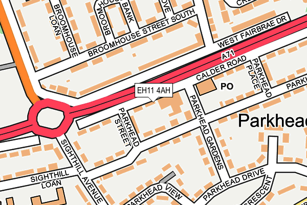 EH11 4AH map - OS OpenMap – Local (Ordnance Survey) EH11 4AH map - OS OpenMap – Local (Ordnance Survey)
