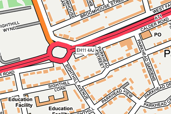 EH11 4AJ map - OS OpenMap – Local (Ordnance Survey) EH11 4AJ map - OS OpenMap – Local (Ordnance Survey)