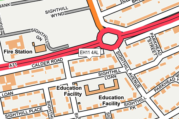 EH11 4AL map - OS OpenMap – Local (Ordnance Survey) EH11 4AL map - OS OpenMap – Local (Ordnance Survey)