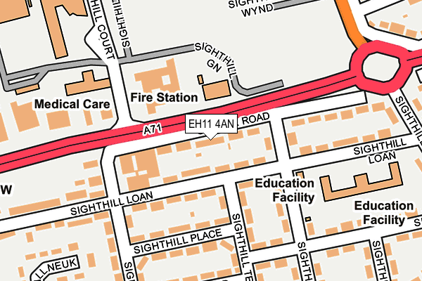EH11 4AN map - OS OpenMap – Local (Ordnance Survey) EH11 4AN map - OS OpenMap – Local (Ordnance Survey)