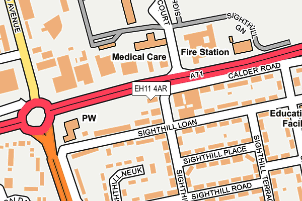 EH11 4AR map - OS OpenMap – Local (Ordnance Survey) EH11 4AR map - OS OpenMap – Local (Ordnance Survey)