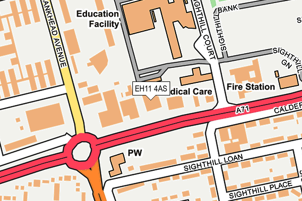 EH11 4AS map - OS OpenMap – Local (Ordnance Survey) EH11 4AS map - OS OpenMap – Local (Ordnance Survey)
