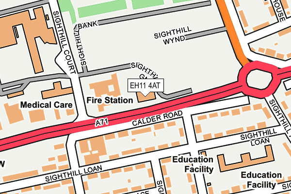EH11 4AT map - OS OpenMap – Local (Ordnance Survey) EH11 4AT map - OS OpenMap – Local (Ordnance Survey)