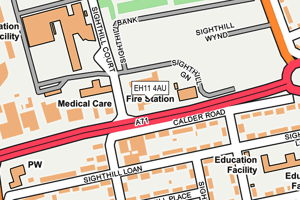 EH11 4AU map - OS OpenMap – Local (Ordnance Survey) EH11 4AU map - OS OpenMap – Local (Ordnance Survey)