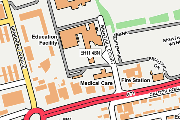EH11 4BN map - OS OpenMap – Local (Ordnance Survey) EH11 4BN map - OS OpenMap – Local (Ordnance Survey)