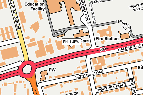 EH11 4BW map - OS OpenMap – Local (Ordnance Survey) EH11 4BW map - OS OpenMap – Local (Ordnance Survey)