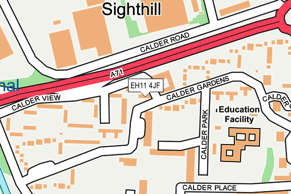 EH11 4JF map - OS OpenMap – Local (Ordnance Survey) EH11 4JF map - OS OpenMap – Local (Ordnance Survey)