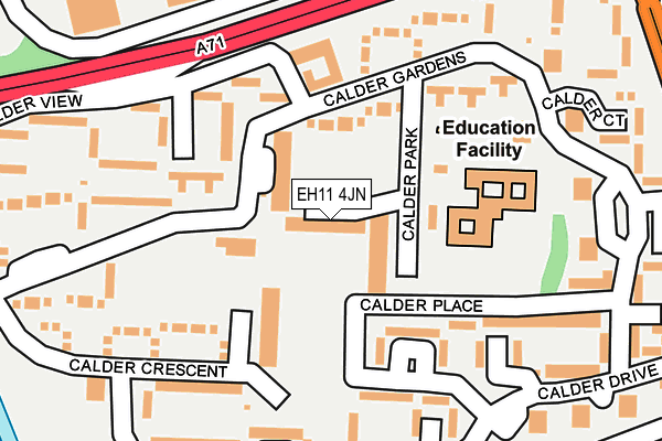 EH11 4JN map - OS OpenMap – Local (Ordnance Survey) EH11 4JN map - OS OpenMap – Local (Ordnance Survey)