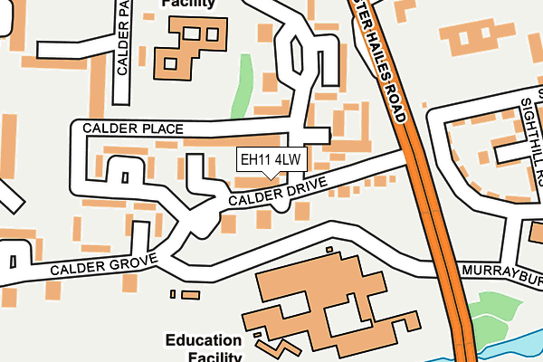 EH11 4LW map - OS OpenMap – Local (Ordnance Survey) EH11 4LW map - OS OpenMap – Local (Ordnance Survey)