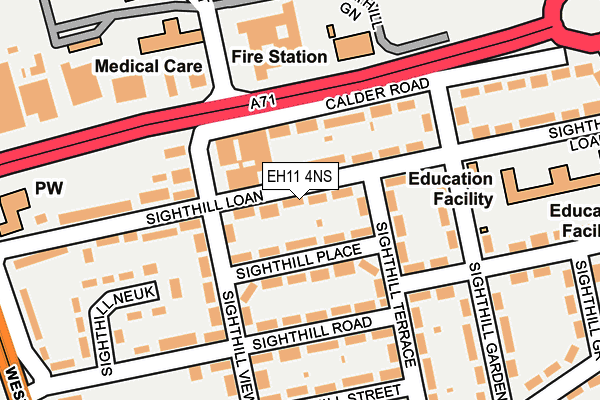 EH11 4NS map - OS OpenMap – Local (Ordnance Survey) EH11 4NS map - OS OpenMap – Local (Ordnance Survey)