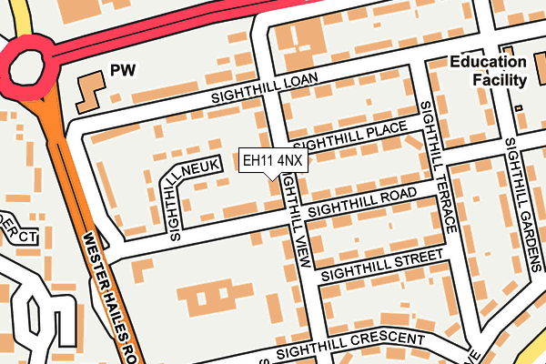 EH11 4NX map - OS OpenMap – Local (Ordnance Survey) EH11 4NX map - OS OpenMap – Local (Ordnance Survey)
