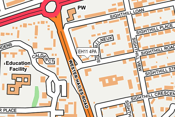 EH11 4PA map - OS OpenMap – Local (Ordnance Survey) EH11 4PA map - OS OpenMap – Local (Ordnance Survey)