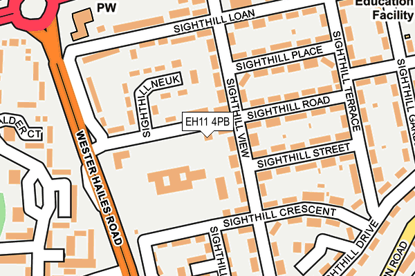EH11 4PB map - OS OpenMap – Local (Ordnance Survey) EH11 4PB map - OS OpenMap – Local (Ordnance Survey)