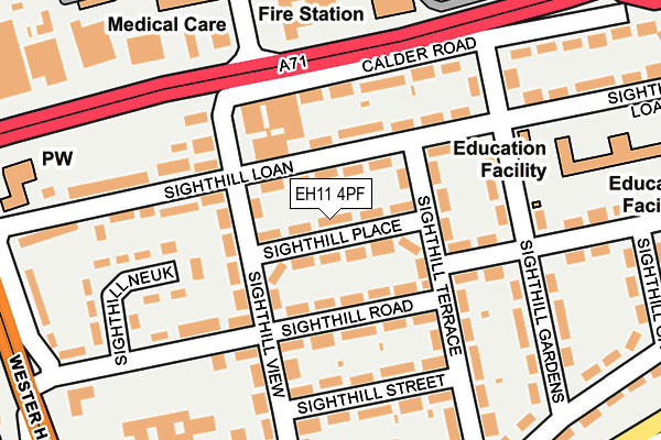 EH11 4PF map - OS OpenMap – Local (Ordnance Survey) EH11 4PF map - OS OpenMap – Local (Ordnance Survey)