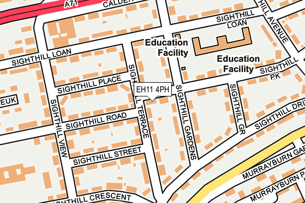 EH11 4PH map - OS OpenMap – Local (Ordnance Survey) EH11 4PH map - OS OpenMap – Local (Ordnance Survey)