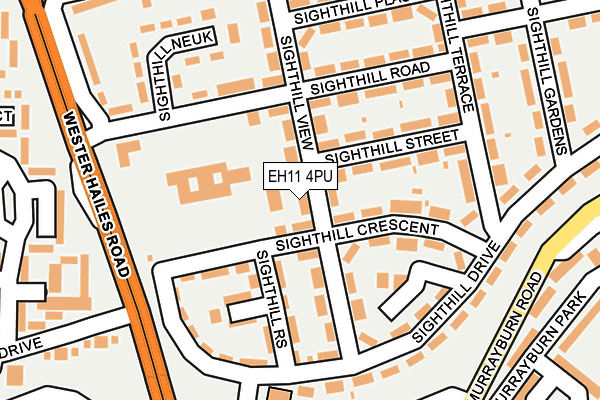 EH11 4PU map - OS OpenMap – Local (Ordnance Survey) EH11 4PU map - OS OpenMap – Local (Ordnance Survey)