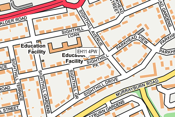 EH11 4PW map - OS OpenMap – Local (Ordnance Survey) EH11 4PW map - OS OpenMap – Local (Ordnance Survey)
