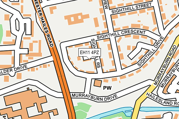 EH11 4PZ map - OS OpenMap – Local (Ordnance Survey) EH11 4PZ map - OS OpenMap – Local (Ordnance Survey)
