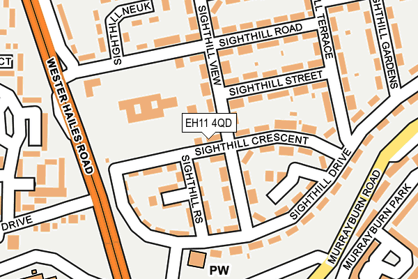 EH11 4QD map - OS OpenMap – Local (Ordnance Survey) EH11 4QD map - OS OpenMap – Local (Ordnance Survey)