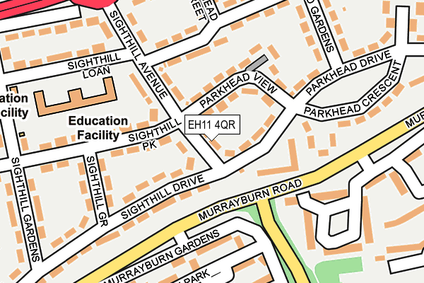 EH11 4QR map - OS OpenMap – Local (Ordnance Survey) EH11 4QR map - OS OpenMap – Local (Ordnance Survey)