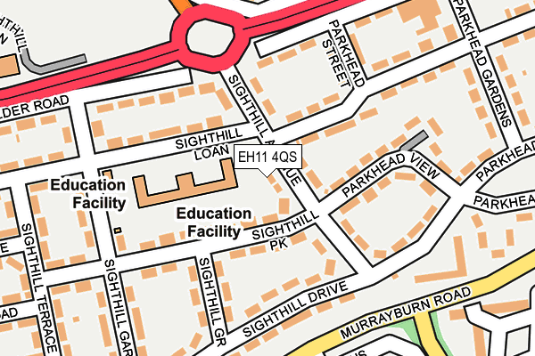 EH11 4QS map - OS OpenMap – Local (Ordnance Survey) EH11 4QS map - OS OpenMap – Local (Ordnance Survey)
