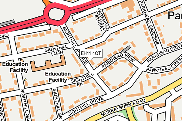 EH11 4QT map - OS OpenMap – Local (Ordnance Survey) EH11 4QT map - OS OpenMap – Local (Ordnance Survey)