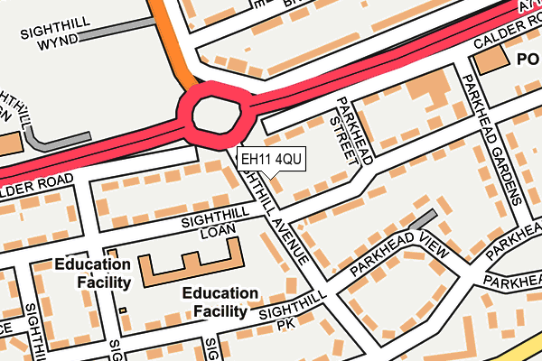 EH11 4QU map - OS OpenMap – Local (Ordnance Survey) EH11 4QU map - OS OpenMap – Local (Ordnance Survey)