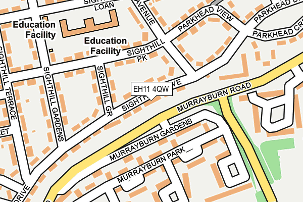 EH11 4QW map - OS OpenMap – Local (Ordnance Survey) EH11 4QW map - OS OpenMap – Local (Ordnance Survey)