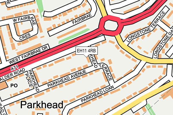EH11 4RB map - OS OpenMap – Local (Ordnance Survey) EH11 4RB map - OS OpenMap – Local (Ordnance Survey)