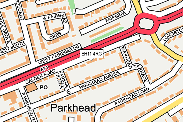 EH11 4RG map - OS OpenMap – Local (Ordnance Survey) EH11 4RG map - OS OpenMap – Local (Ordnance Survey)
