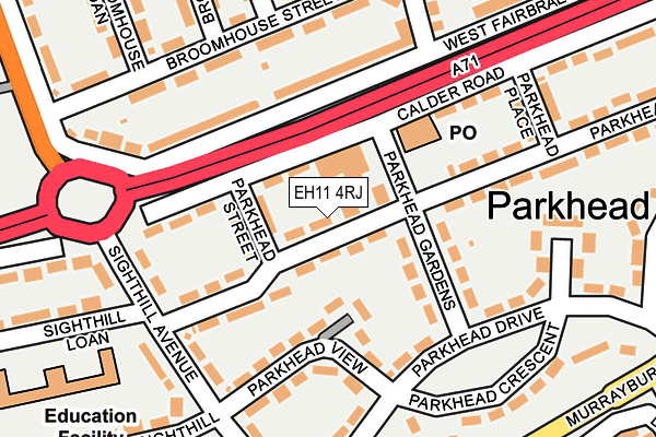 EH11 4RJ map - OS OpenMap – Local (Ordnance Survey) EH11 4RJ map - OS OpenMap – Local (Ordnance Survey)