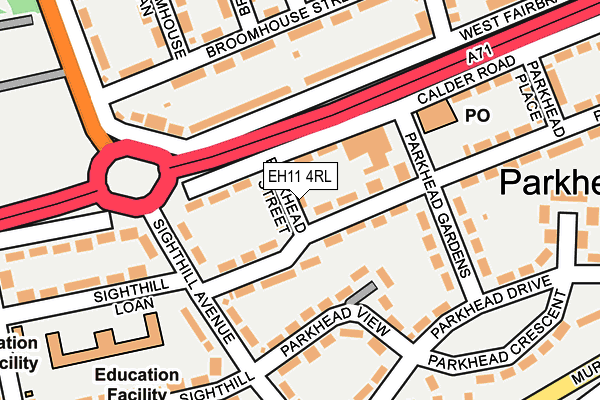 EH11 4RL map - OS OpenMap – Local (Ordnance Survey) EH11 4RL map - OS OpenMap – Local (Ordnance Survey)