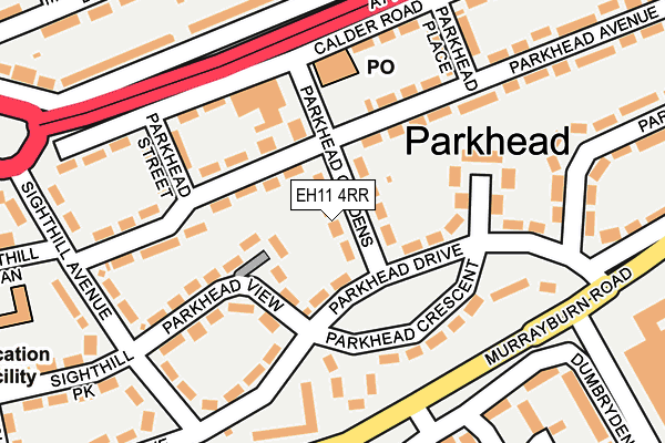 EH11 4RR map - OS OpenMap – Local (Ordnance Survey) EH11 4RR map - OS OpenMap – Local (Ordnance Survey)