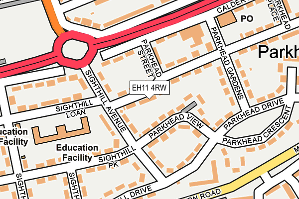EH11 4RW map - OS OpenMap – Local (Ordnance Survey) EH11 4RW map - OS OpenMap – Local (Ordnance Survey)