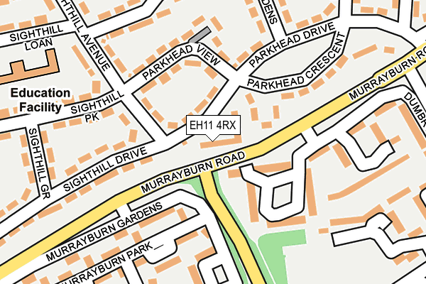 EH11 4RX map - OS OpenMap – Local (Ordnance Survey) EH11 4RX map - OS OpenMap – Local (Ordnance Survey)