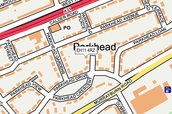 EH11 4RZ map - OS OpenMap – Local (Ordnance Survey) EH11 4RZ map - OS OpenMap – Local (Ordnance Survey)