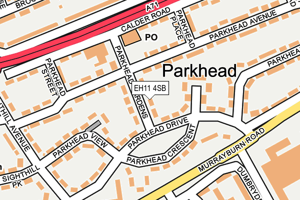 EH11 4SB map - OS OpenMap – Local (Ordnance Survey) EH11 4SB map - OS OpenMap – Local (Ordnance Survey)