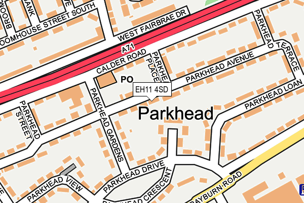 EH11 4SD map - OS OpenMap – Local (Ordnance Survey) EH11 4SD map - OS OpenMap – Local (Ordnance Survey)